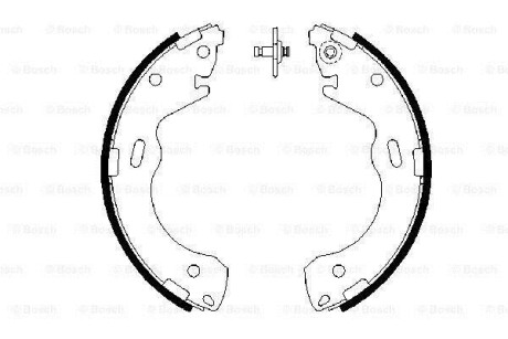 Колодки тормозные барабанные BOSCH 0986487654