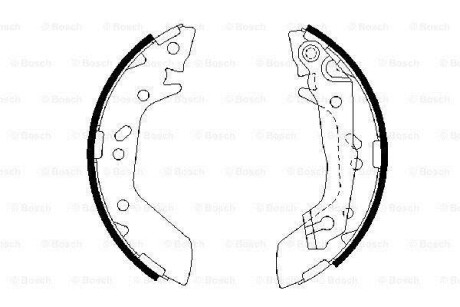 HYUNDAI щоки гальмівні Accent -05 BOSCH 0986487655