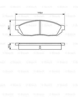 HONDA гальмівні колодки передн.Civic,Suzuki Alto,Carry BOSCH 0986494208