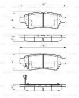 Колодки гальмівні (задні) Nissan Pathfinder III 05- BOSCH 0 986 494 369