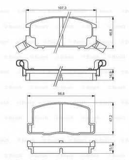 Тормозные колодки, дисковые. BOSCH 0 986 494 412