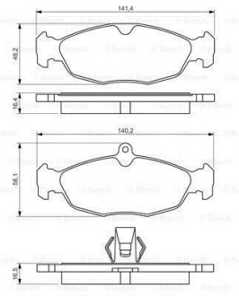 Гальмівні колод. диск. OPEL DAEWOO Lanos BOSCH 0986494413