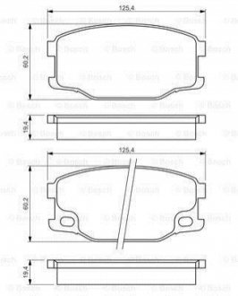 Тормозные колодки Mitsubishi Canter FE Front/Rear BOSCH 0986494442 (фото 1)