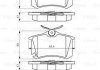 Колодки гальмівні (задні) VW Polo 01-/Skoda Fabia 99-08/Seat Cordoba/Ibiza 02-09 (з датчиком) BOSCH 0 986 494 598 (фото 8)