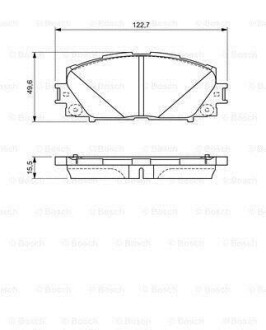 TOYOTA колодки гальмівні передн.Yaris 05-,Prius 09- BOSCH 0986494670