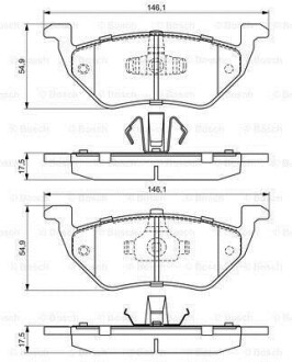 FORD гальмівні колодки задн. Maverick 01- BOSCH 0986494683