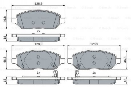 Гальмівні колодки, дискові. BOSCH 0986494906