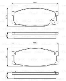 MITSUBISHI К-т гальмівних колодок передніх Canter BOSCH 0986495130