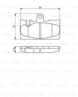 TOYOTA гальмівні колодки задн.Lexus LS (FE) 430 00- BOSCH 0986495139