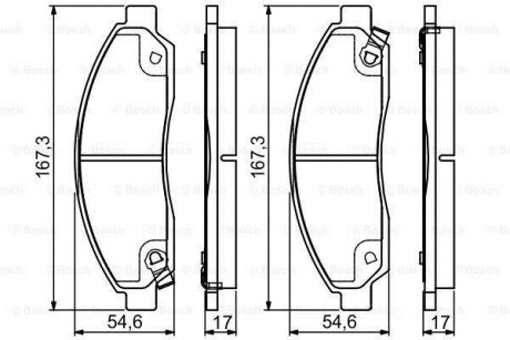 ГАЛЬМІВНІ КОЛОДКИ, ДИСКОВІ BOSCH 0986495159