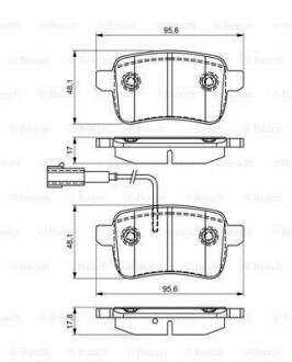 ALFA ROMEO К-т задніх гальм. колодок Giulietta 1,4-1,6 10- BOSCH 0986495305