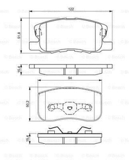 MITSUBISHI колодки гальмівні передн Colt -12 BOSCH 0986495313