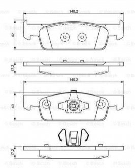 Тормозные колодки, дисковые. BOSCH 0 986 495 334 (фото 1)