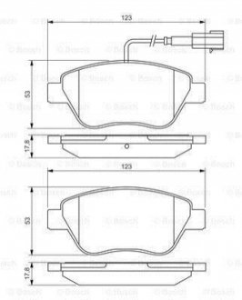 Торм. кол. пер., Fiat Doblo, 2005>, (+ датчик) BOSCH 0 986 495 342 (фото 1)