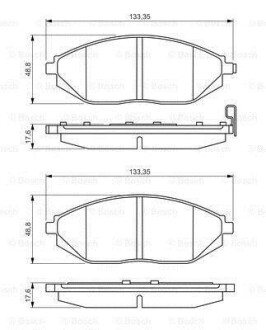 CHEVROLET гальмівні колодки передн.Spark 10- BOSCH 0986495349