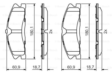 FORD колодки гальм. передн. Explorer (USA) 3.5 10- BOSCH 0986495399