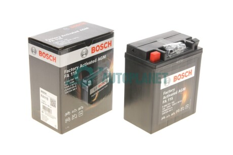 АКБ МОТО AGM 12V 12А*ч 125А FA115 - кратн. 4 шт BOSCH 0 986 FA1 150