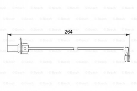 Датчик зносу гальмівних колодок (передніх) Audi A6/A7/A8 09- (L=264mm) BOSCH 1987474517 (фото 1)