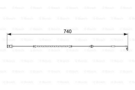 OPEL датчик гальм. колодок Astra G 98- BOSCH 1987474587