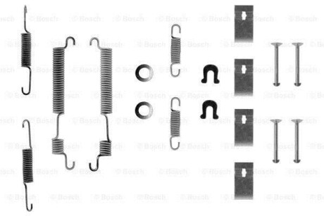 HONDA установчий к-кт. гальм. колод. Civic -95 BOSCH 1987475176