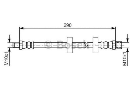 VW шланг гальмівний передній Polo 94- BOSCH 1987476334