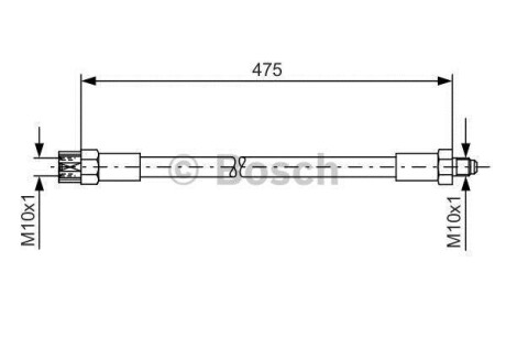 DB шланг гальмівний задній T2/LN1 BOSCH 1987476391