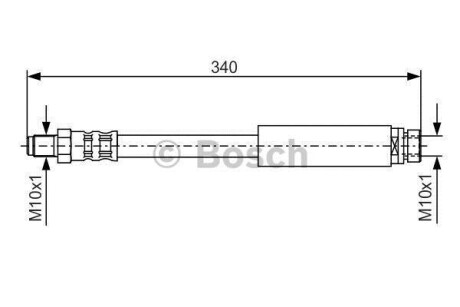 FORD шланг гальмівний передн. Scorpio 95- BMW E30 2,5 BOSCH 1987476433