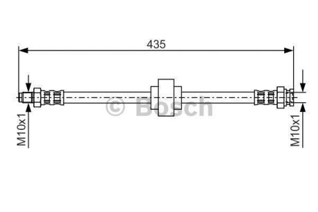 CITROEN шланг гальмівний передн.Visa, PEUGEOT 205/309/505 BOSCH 1987476521