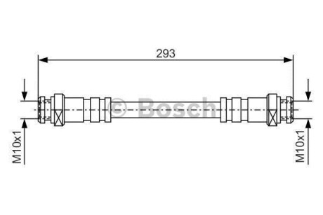 MAZDA гальм.шланг задн. 626 -92 BOSCH 1987476543