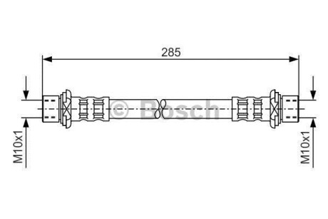 Шланг гальм. передн. TOYOYA LAND CRUISER 09-17 BOSCH 1987476725