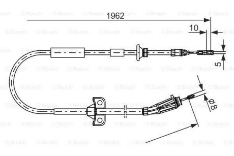 VOLVO трос ручного гальма S70,V70 BOSCH 1987477941