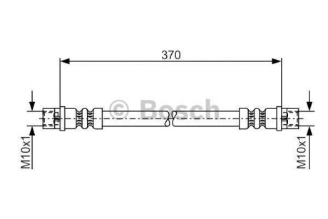 VW шланг гальмівний задн. центр. з ABS LT46 96- BOSCH 1987481003