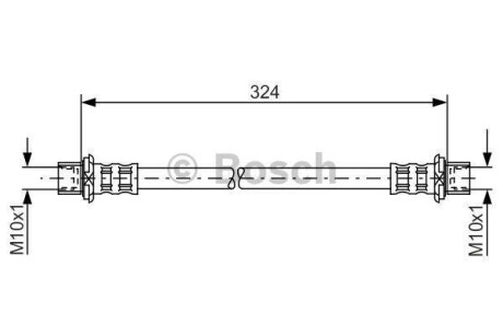 TOYOTA шланг гальмівний задн. Corolla 92- BOSCH 1987481016