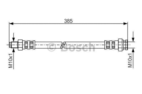 CITROEN шланг гальмівний задн. лів. внутрішній. Jumper 94- BOSCH 1987481018