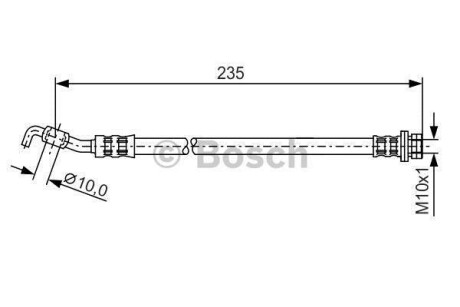 TOYOTA шланг гальм.задн.Corolla 04- BOSCH 1987481177