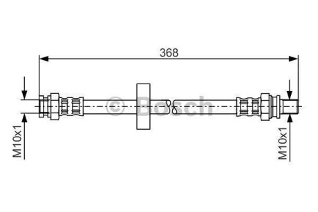 Шланг гальм. задн. SMART FORTWO -07 BOSCH 1987481180
