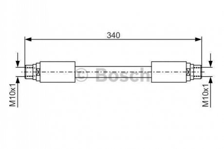 Гальмівний шланг AUDI A6 "F "04-11 BOSCH 1987481301 (фото 1)