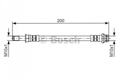 Шланг гальмівний (задній) Ford Galaxy II/Mondeo IV/S-Max 06-15 (L=155mm) BOSCH 1 987 481 443 (фото 1)