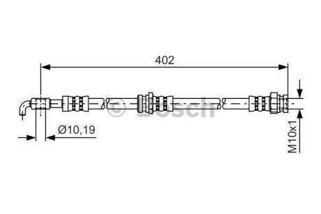 MAZDA шланг гальмівний передн.626 -02 BOSCH 1987481445