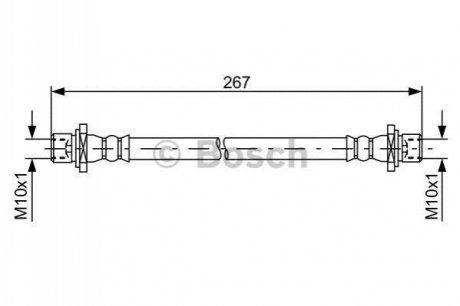 Шланг гальмівний (задній) Subaru Legacy III-IV 98-09 (L=235mm) (L) BOSCH 1 987 481 584 (фото 1)