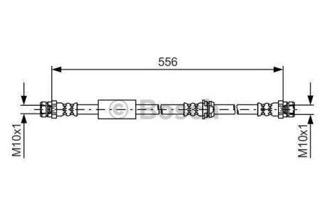Шланг гальм. передн. AUDI TT -14 BOSCH 1987481593