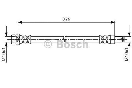 Шланг гальм. задн. FORD Transit 16 - BOSCH 1987481704