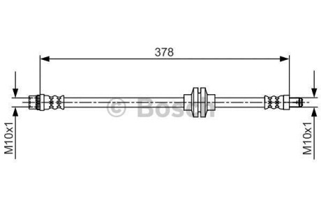 OPEL шланг гальмівний передн. MOVANO B 10- BOSCH 1987481707