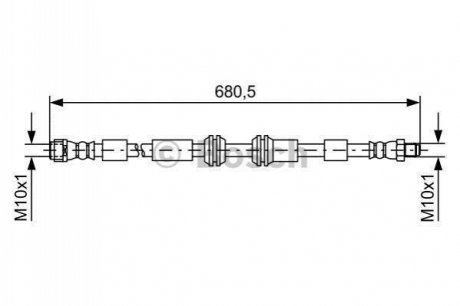 Тормозной шланг MB GL/GLE/GLS/M-Classe \'\'F BOSCH 1987481734 (фото 1)