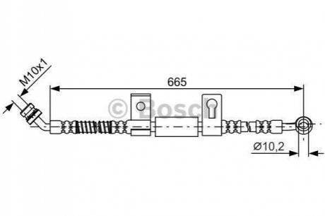 Тормозной шланг KIA Sorento FL 2,4-3,502-09 BOSCH 1987481790