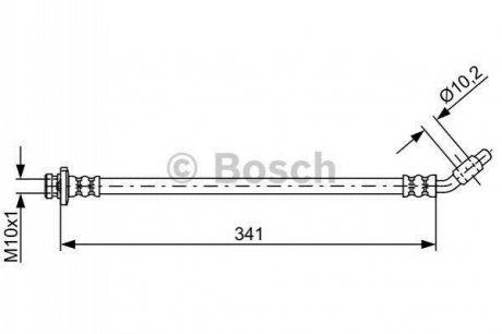 Тормозной шланг NISSAN Pathfinder R51 \'\'FL 04>> BOSCH 1987481840 (фото 1)