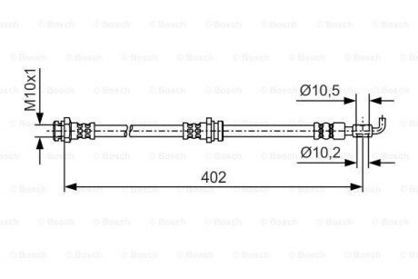 Шланг гальм. задній BOSCH 1 987 481 A46