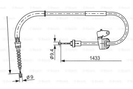 Трос ручного гальма BOSCH 1 987 482 231