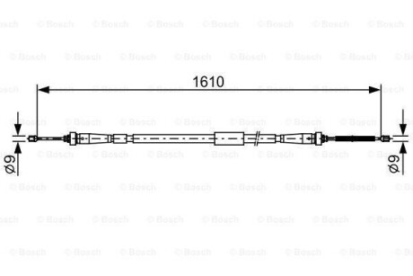 Трос ручного гальма BOSCH 1 987 482 636