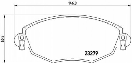 Тормозные колодки передние CHANGAN/FORD/FORD (CHANGAN)/JAGUAR BREMBO P24060 (фото 1)